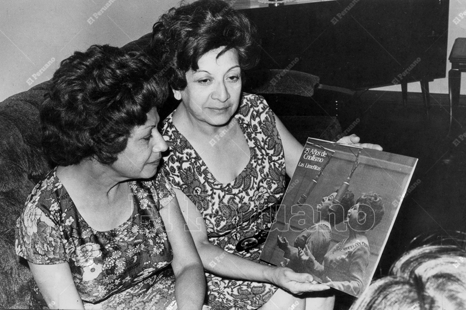 Graciela y Noemí Polo, "Las Limeñitas" (1976). Foto: Archivo Histórico de El Peruano