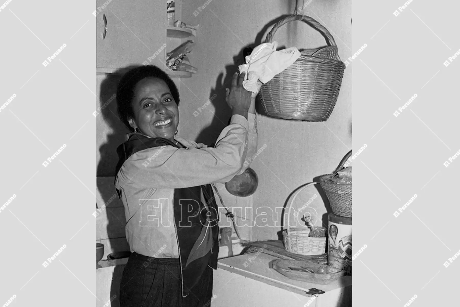Susana Baca, cantante, compositora e investigadora de la música afroperuana (1987). Foto: Archivo Histórico de El Peruano / Rómulo Luján