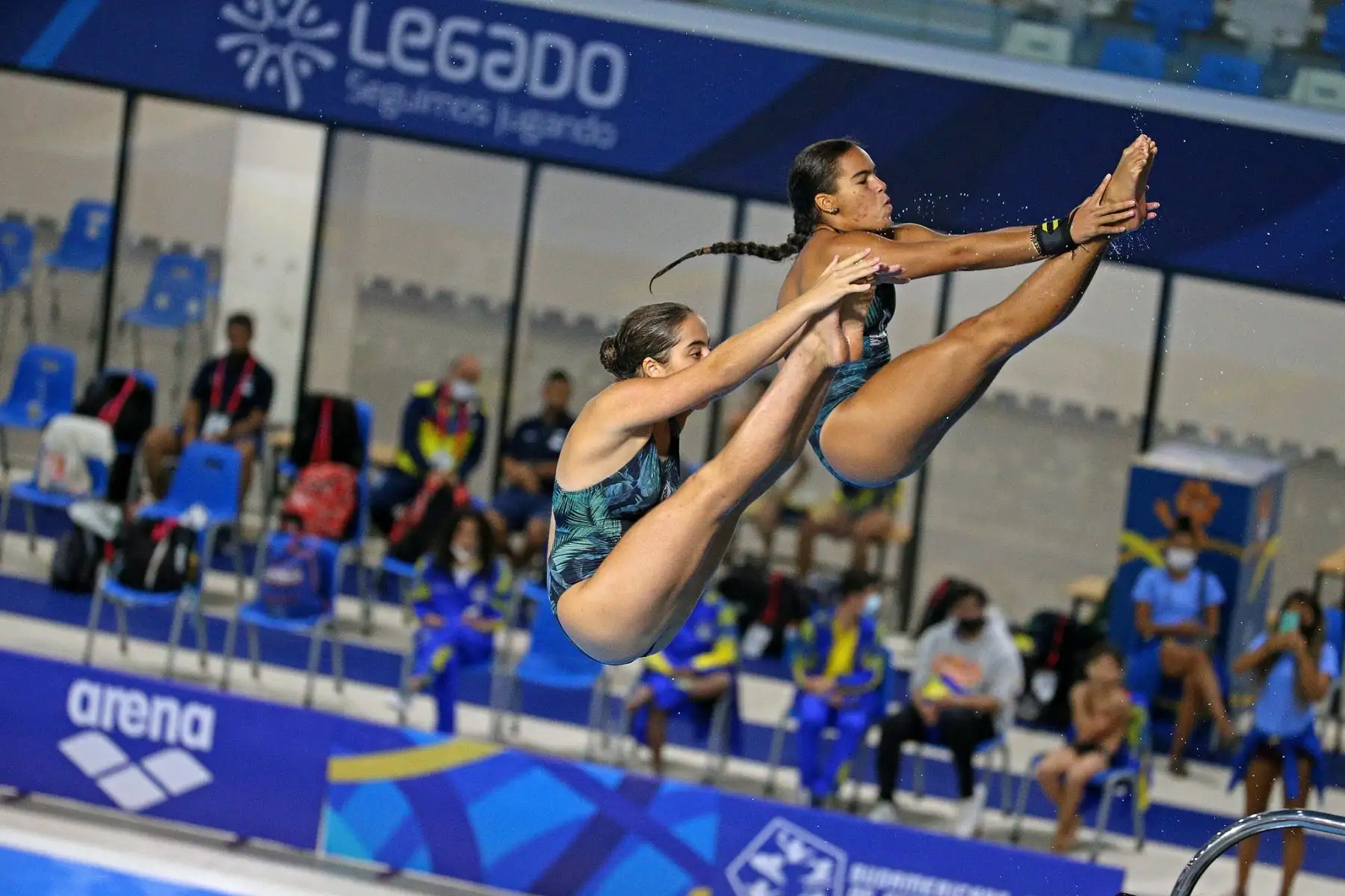 Se dio inicio a las competencias de clavados en el Sudamericano Juvenil de Deportes Acuáticos Perú Bicentenario 2021. Foto: Legado