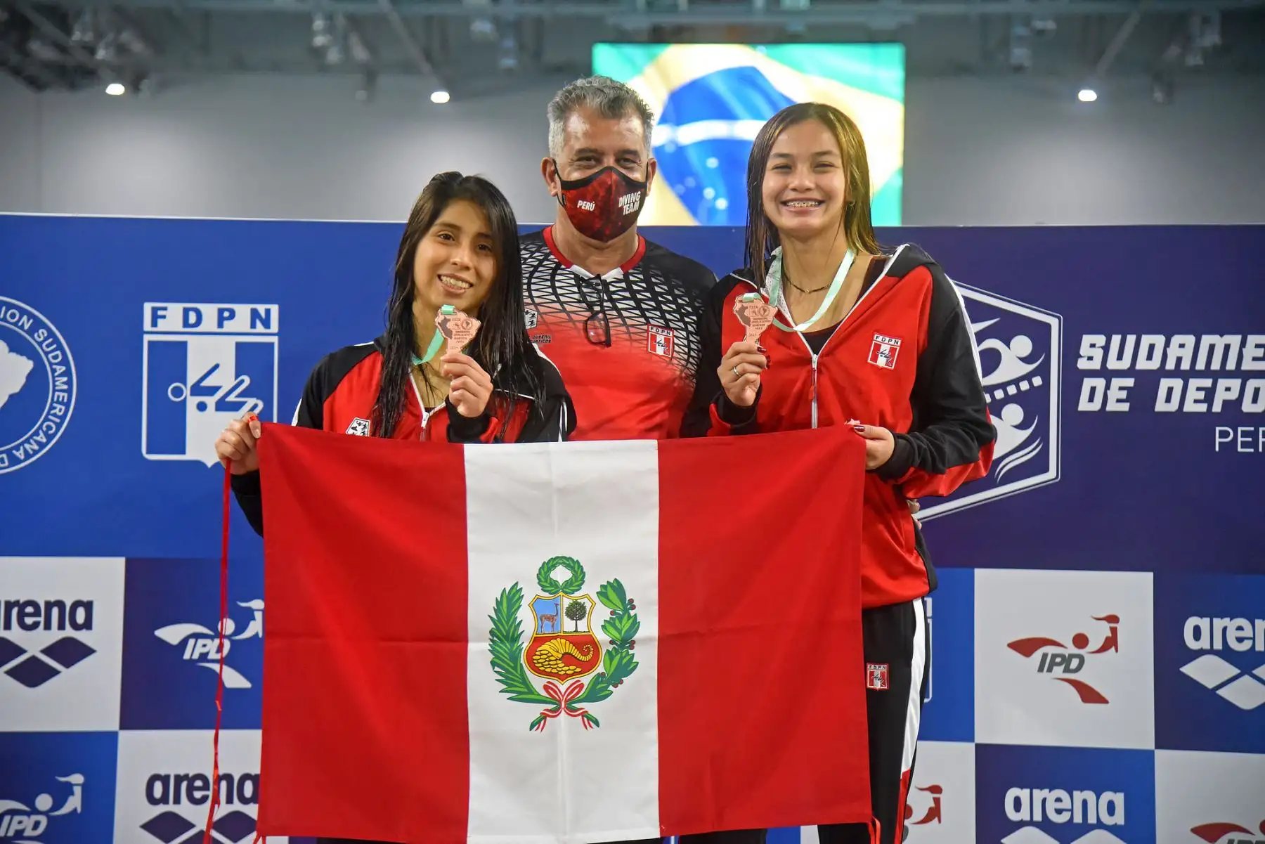 Se dio inicio a las competencias de clavados en el Sudamericano Juvenil de Deportes Acuáticos Perú Bicentenario 2021. Foto: Legado