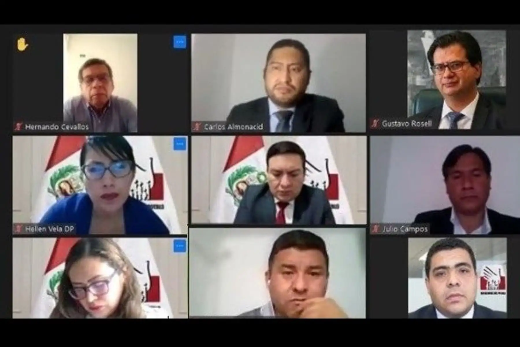 Reunión de coordinación entre autoridades del Ministerio de Salud y la Defensoría del Pueblo.