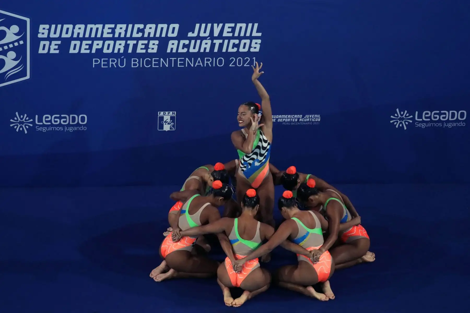 Competencia de Equipo Técnico Junior en Sudamericano de Deportes Acuáticos Perú Bicentenario 2021.
Foto: ANDINA/Legado