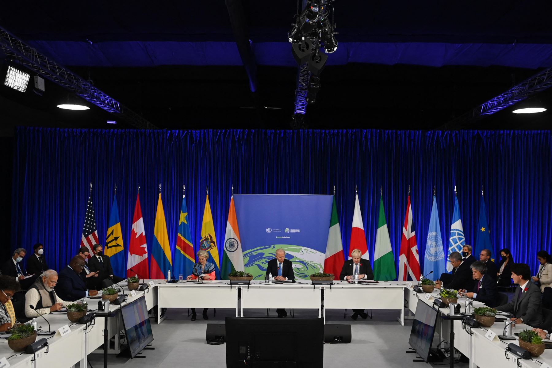 Conferencia de la ONU sobre el Cambio Climático COP26 en Glasgow, Escocia. Foto: AFP