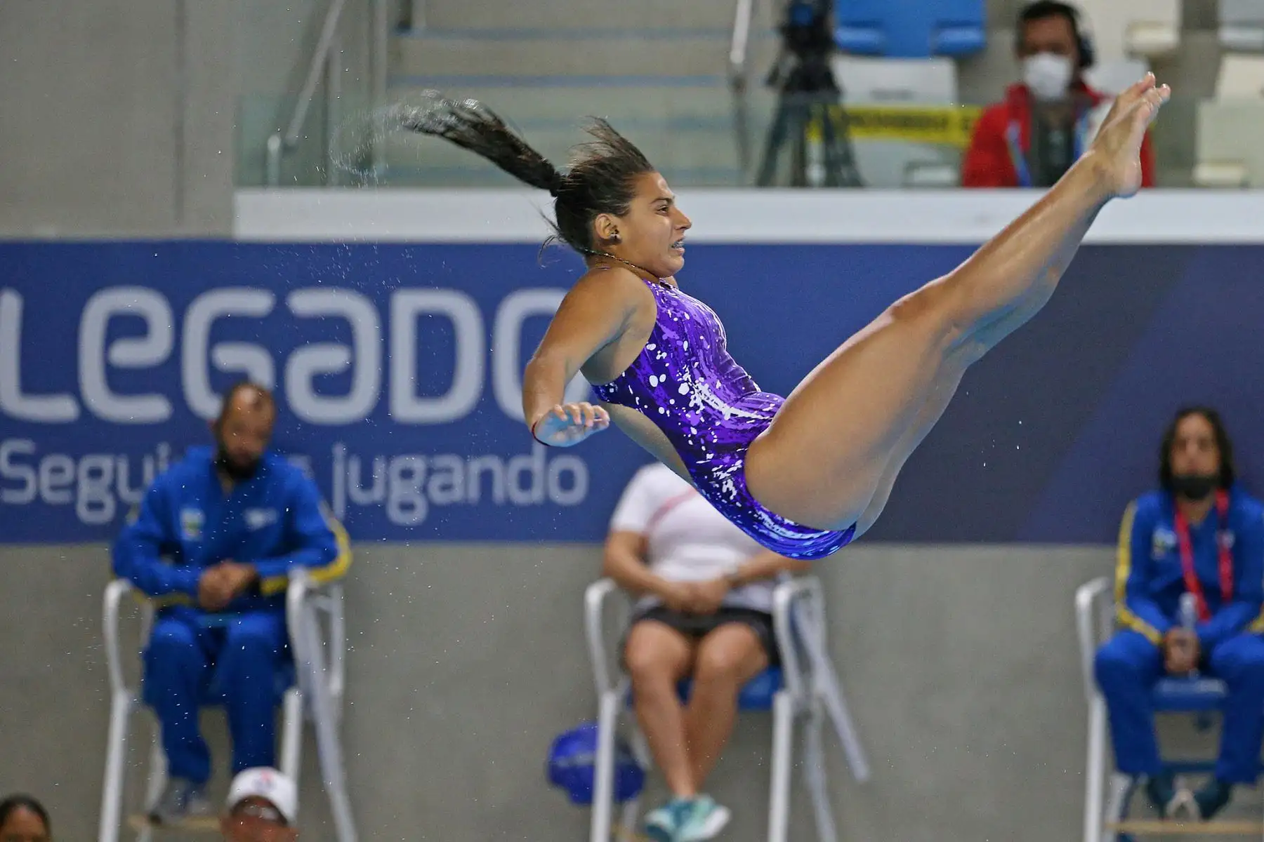 Segundo día de competencias de Clavados en el Sudamericano Juvenil de Deportes Acuáticos Perú Bicentenario 2021 en el Centro Acuático de La Videna. Foto: Legado