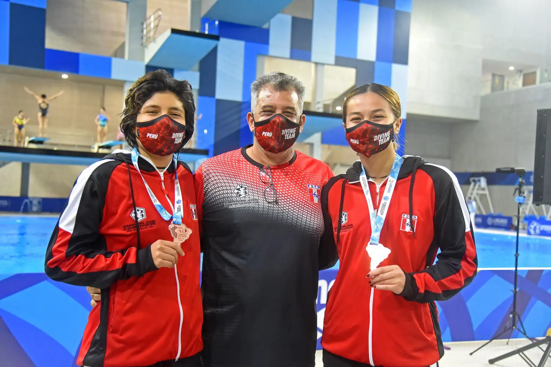 Segundo día de competencias de Clavados en el Sudamericano Juvenil de Deportes Acuáticos Perú Bicentenario 2021 en el Centro Acuático de La Videna. Foto: Legado