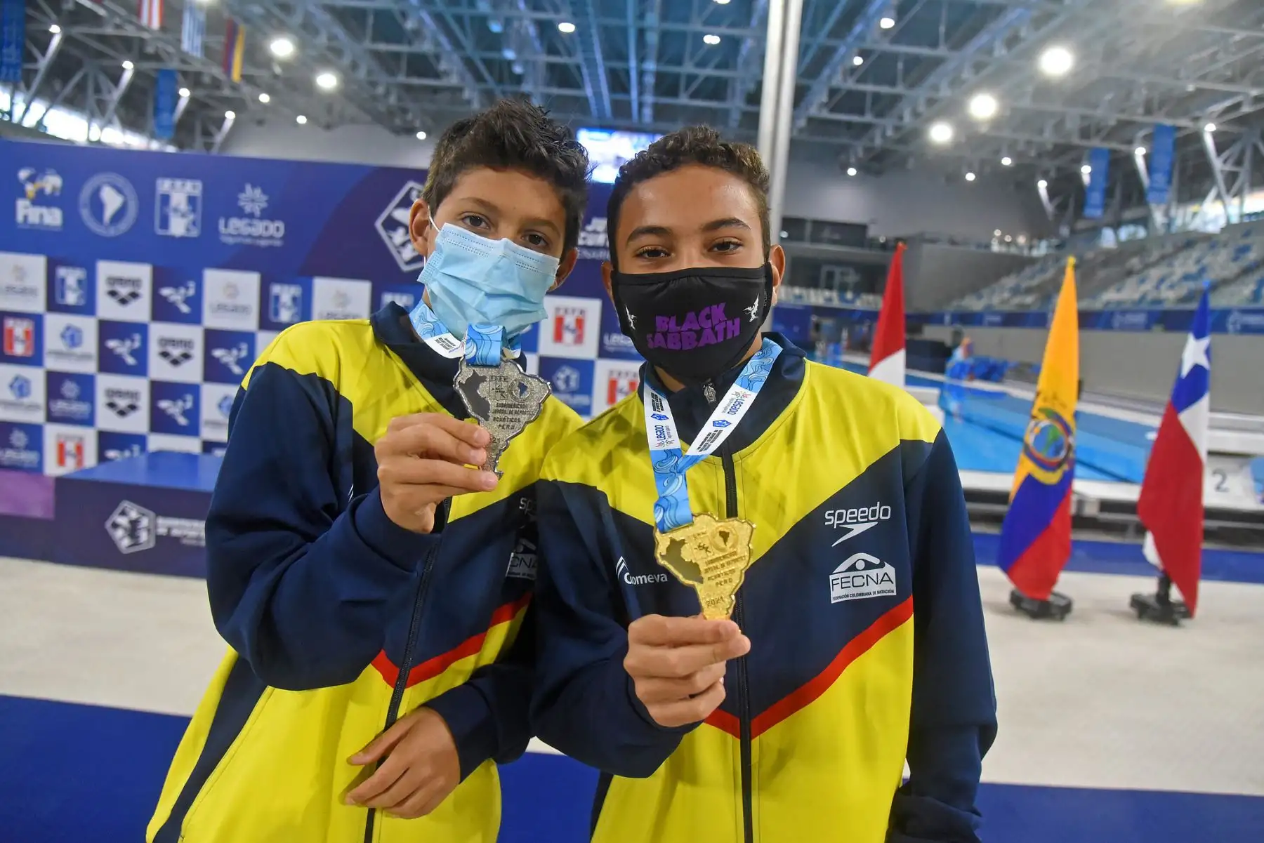 Segundo día de competencias de Clavados en el Sudamericano Juvenil de Deportes Acuáticos Perú Bicentenario 2021 en el Centro Acuático de La Videna. Foto: Legado