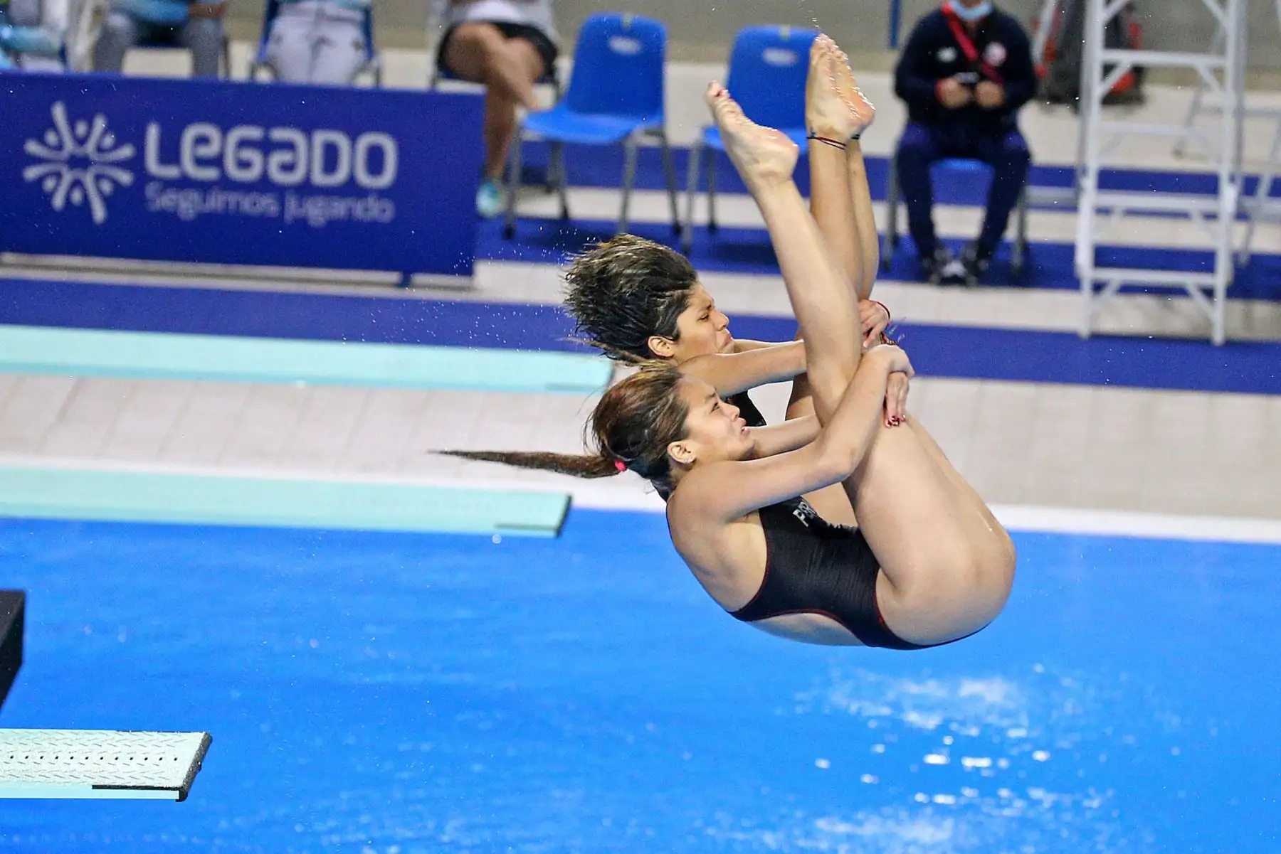 Segundo día de competencias de Clavados en el Sudamericano Juvenil de Deportes Acuáticos Perú Bicentenario 2021 en el Centro Acuático de La Videna. Foto: Legado