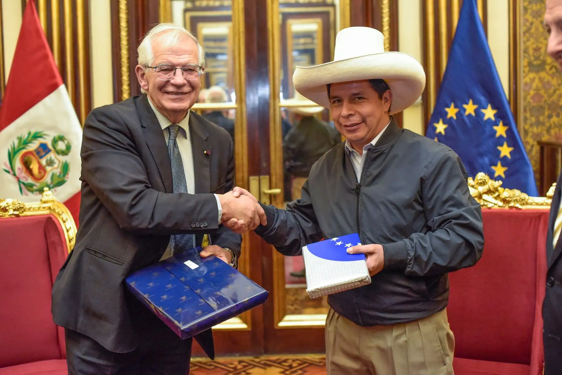 Presidente de la República, Pedro Castillo, sostuvo reunión con Josep Borrell, Alto Representante de la Unión Europea (UE). Foto: ANDINA/Prensa Presidencia
