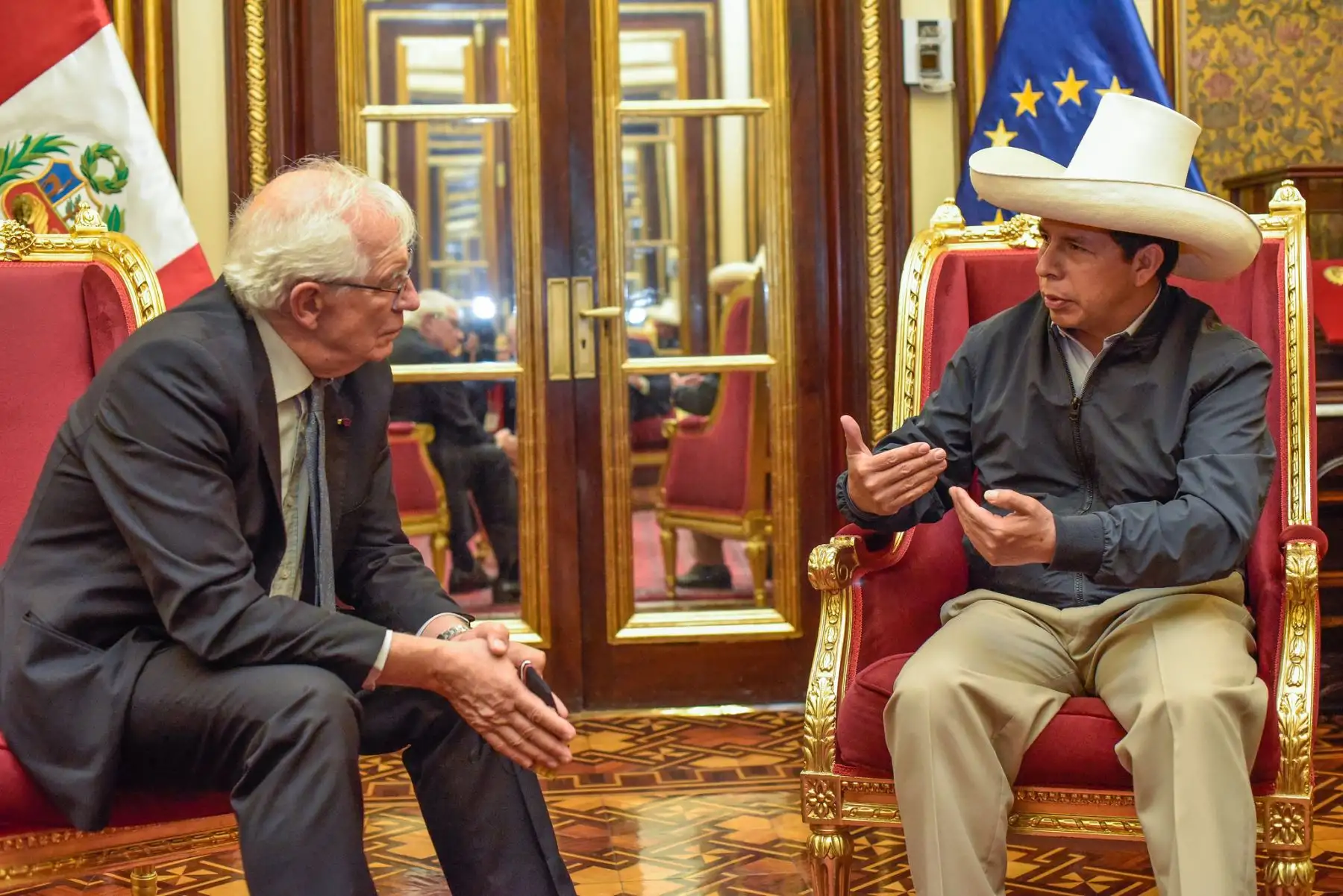 Presidente de la República, Pedro Castillo, sostuvo reunión con Josep Borrell, Alto Representante de la Unión Europea (UE). Foto: ANDINA/Prensa Presidencia