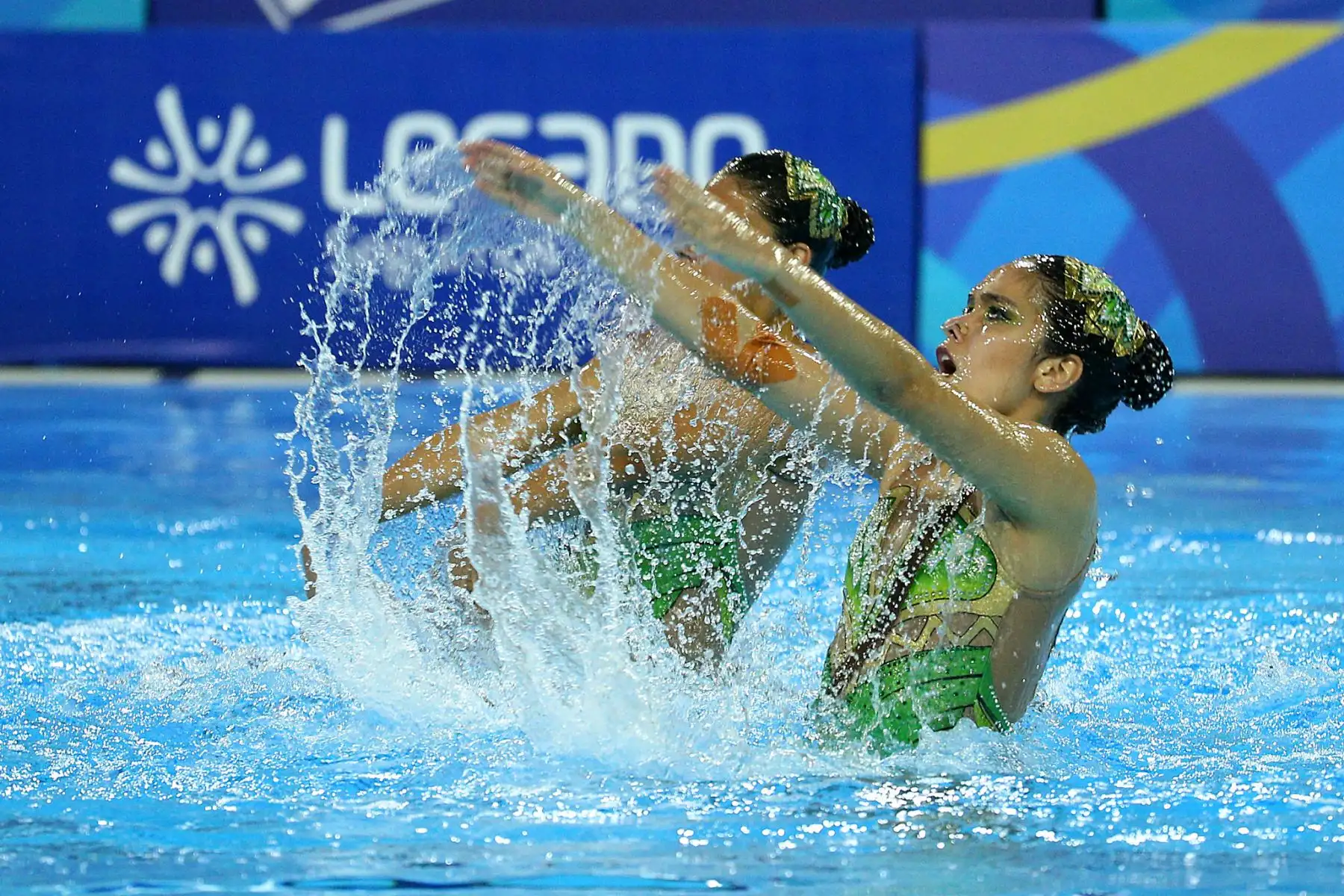 Tercer día de competencias de Natación Artística del Sudamericano Juvenil de Deportes Acuáticos Perú Bicentenario 2021 en el Centro Acuático de La Videna. Competencias de Rutinas de equipos libres. Foto: Legado