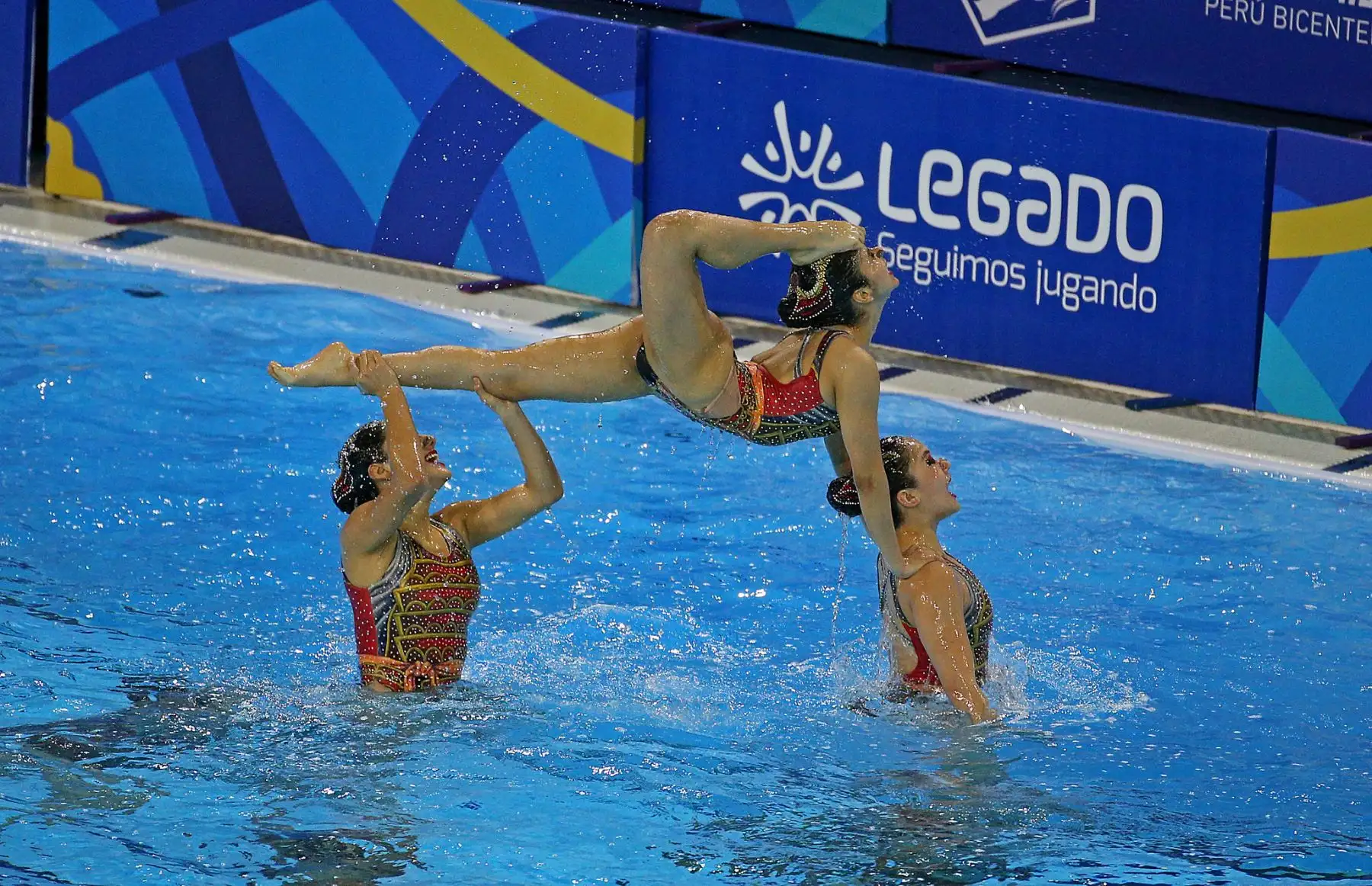Tercer día de competencias de Natación Artística del Sudamericano Juvenil de Deportes Acuáticos Perú Bicentenario 2021 en el Centro Acuático de La Videna. Competencias de Rutinas de equipos libres. Foto: Legado