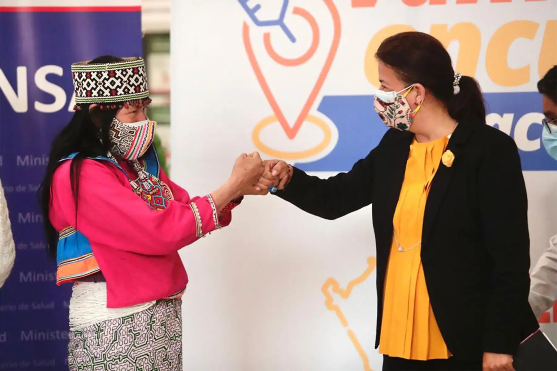 La ministra de Cultura, Gisela Ortiz, participó en la presentación de la plataforma web sobre salud y vacunación de los pueblos indígenas. ANDINA/Difusión