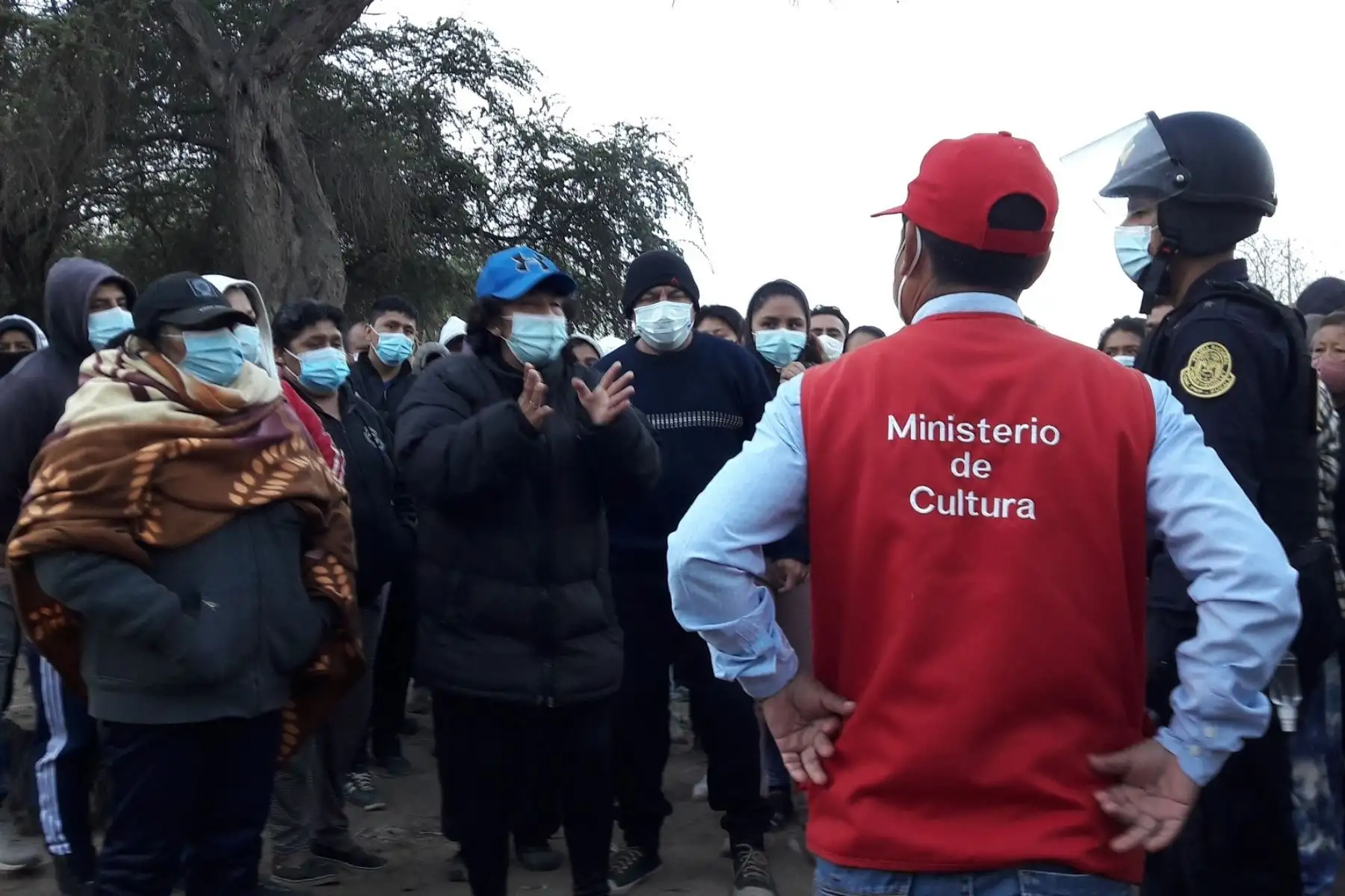 Ocupantes ilegales fueron desalojados de la huaca Algarrobal en la región Lambayeque. Foto: ANDINA/Difusión