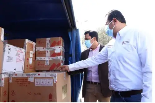 La región Lambayeque recibió un nuevo lote de dosis de vacunas contra el covid-19 de Pfizer, Sinopharm y AstraZeneca. Foto: ANDINA/Difusión