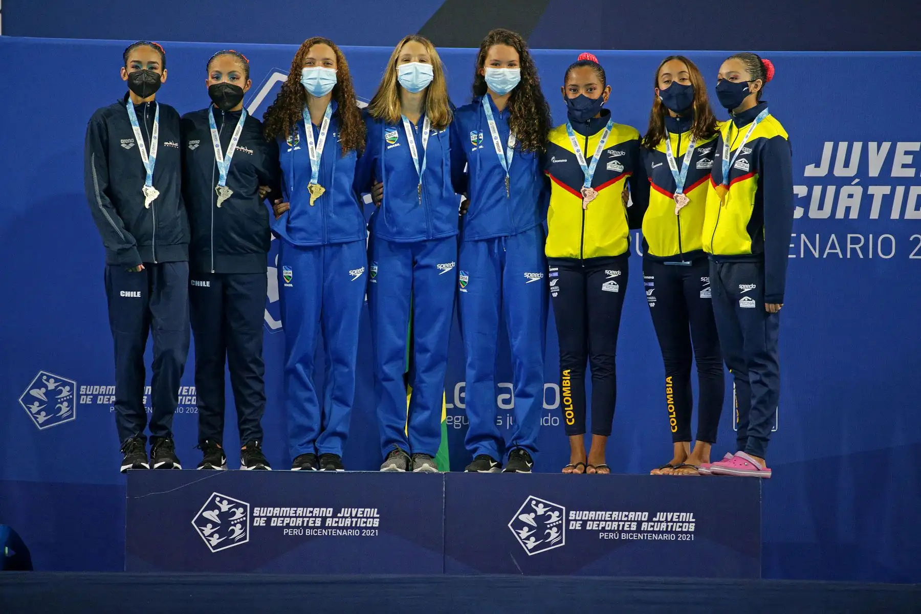 Continúa el cuarto día de competencias de Natación Artística del Sudamericano Juvenil de Deportes Acuáticos Perú Bicentenario 2021 en el Centro Acústico de La Videna.
Foto: Legado