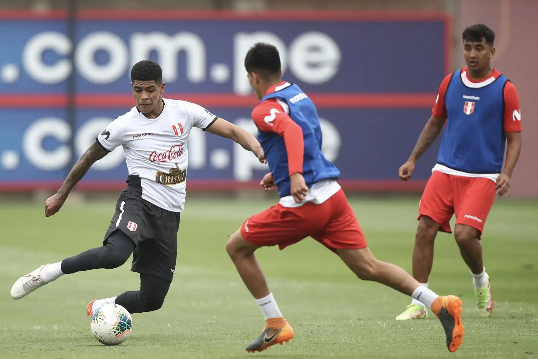 Con la presencia de 14 jugadores, la Selección Peruana completó su quinto día de entrenamientos con miras al duelo ante Bolivia en Lima.
En la imagen Wilder Cartagena.
Foto: Selección Peruana