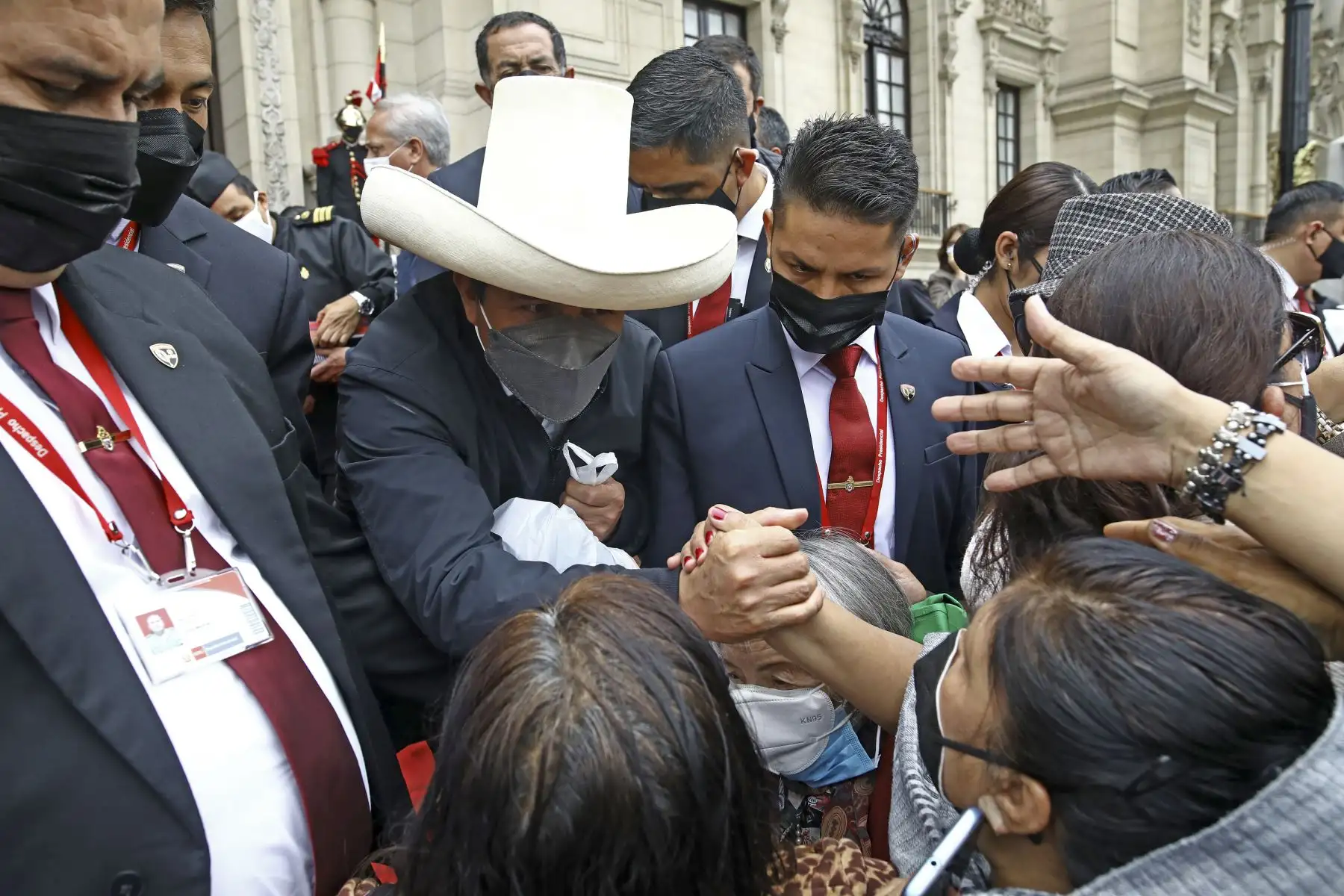 El jefe de Estado, Pedro Castillo, participó en el primer encuentro presidencial con organizaciones sociales de personas con discapacidad en el Patio de Honor de Palacio de Gobierno. Foto: ANDINA/Prensa Presidencia