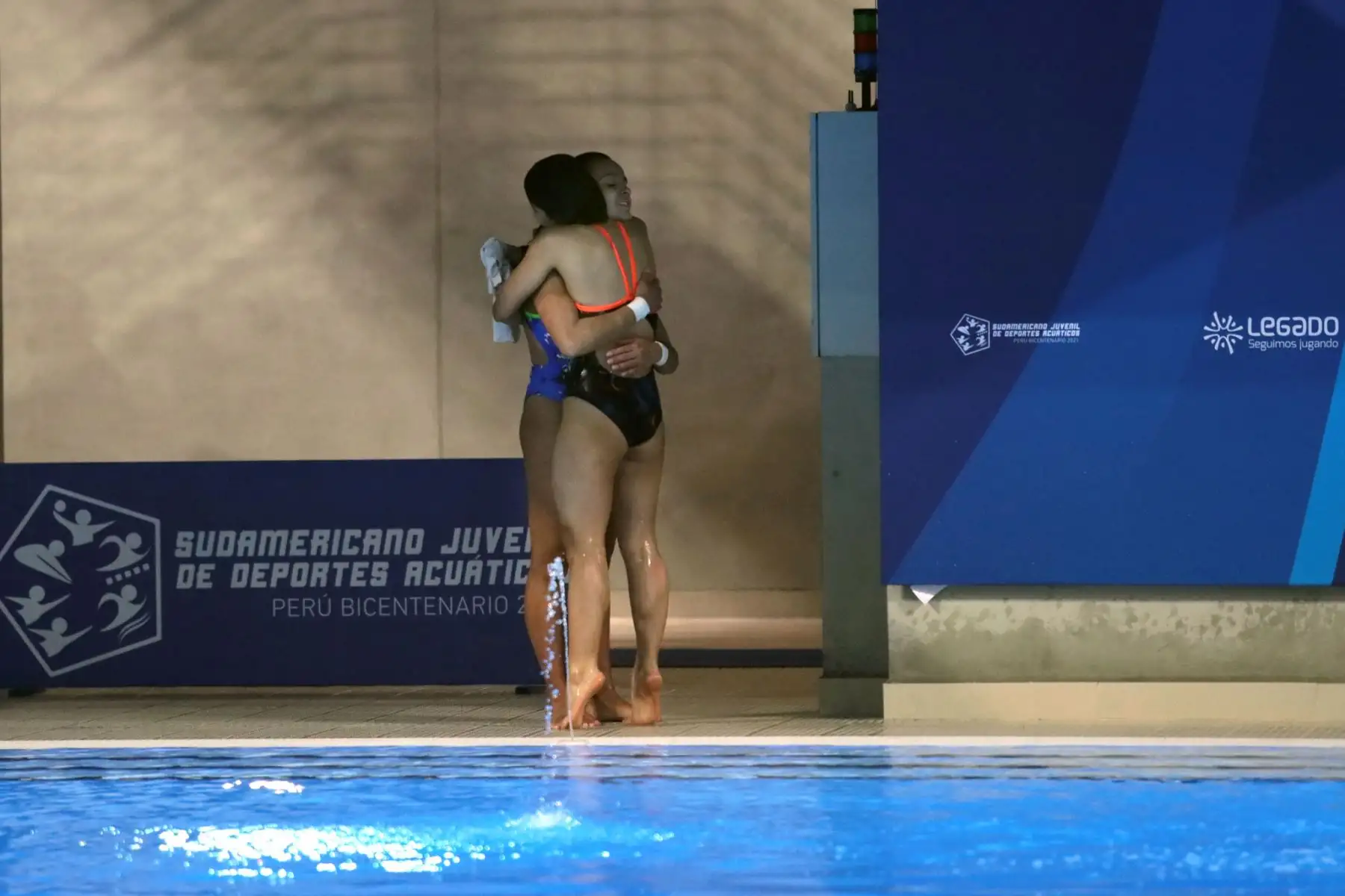 Se realizó el cierre de la competencia de clavados y natación artística en el Sudamericano Juvenil de Deportes Acuáticos en el Centro Acuático de La Videna. Foto: Legado / Paul Vallejos