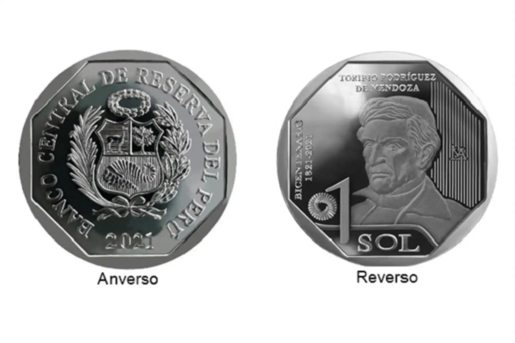 Moneda de S/ 1 alusiva a Toribio Rodríguez de Mendoza. Foto: cortesía.