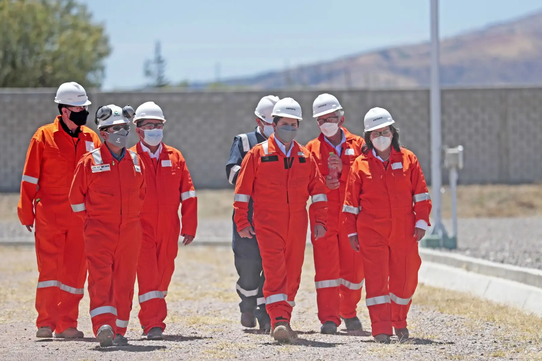 Jefe de Estado, Pedro Castillo, realiza una visita al City Gate de Uchuypampa de Transportadora de Gas, en Huamanga, región Ayacucho. Foto: ANDINA/Prensa Presidencia