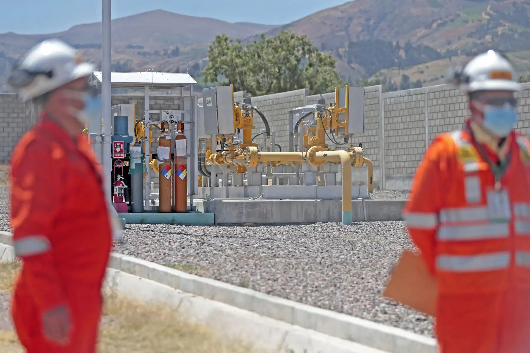 Jefe de Estado, Pedro Castillo, realiza una visita al City Gate de Uchuypampa de Transportadora de Gas, en Huamanga, región Ayacucho. Foto: ANDINA/Prensa Presidencia