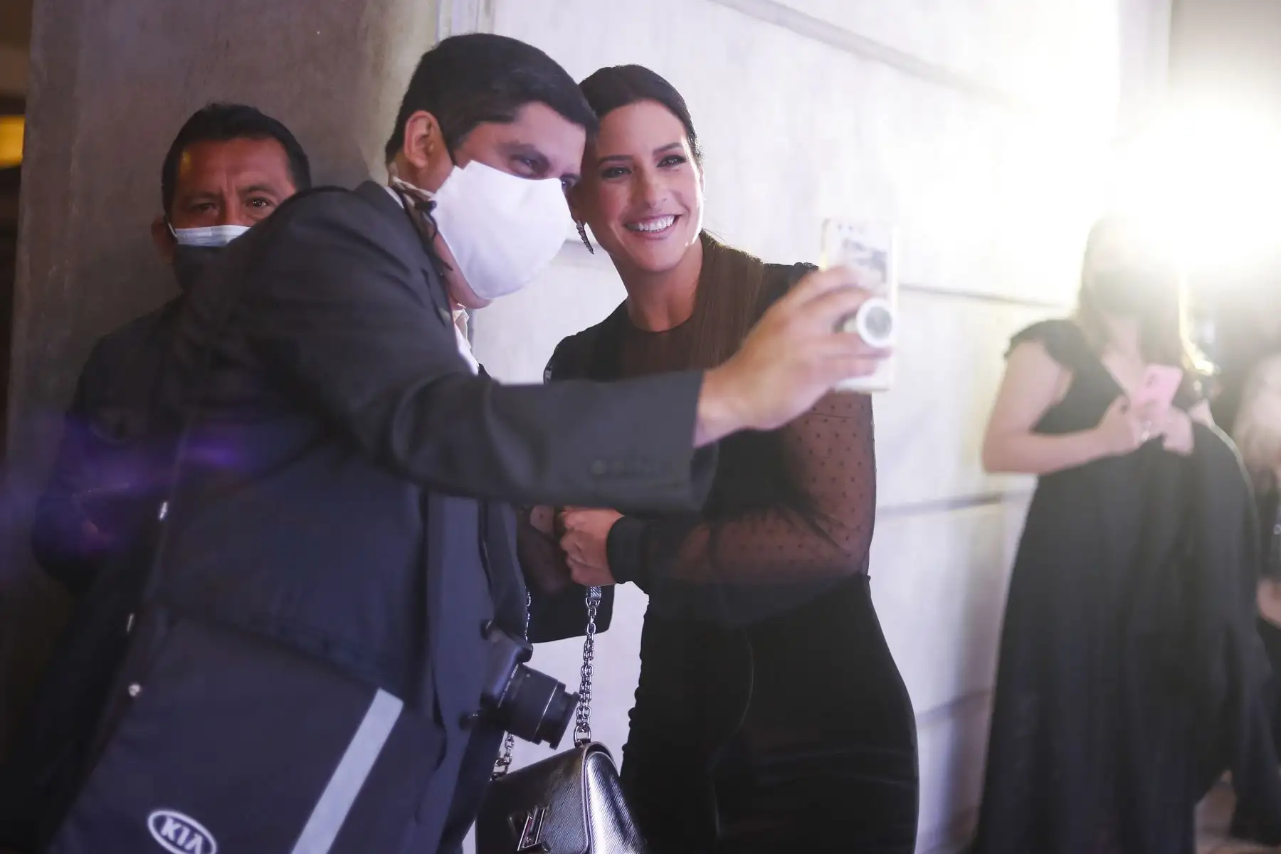 La presentadora de televisión Maria Pía Copello asistió a la presentación de la película “Un mundo para Julius” en el Teatro Municipal de Lima. Foto: ANDINA/Renato Pajuelo