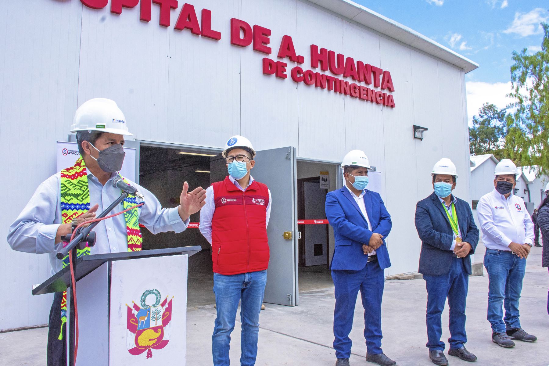 El presidente Pedro Castillo inauguró segunda planta de oxígeno en Huanta región Ayacucho. Foto: ANDINA/Presidencia