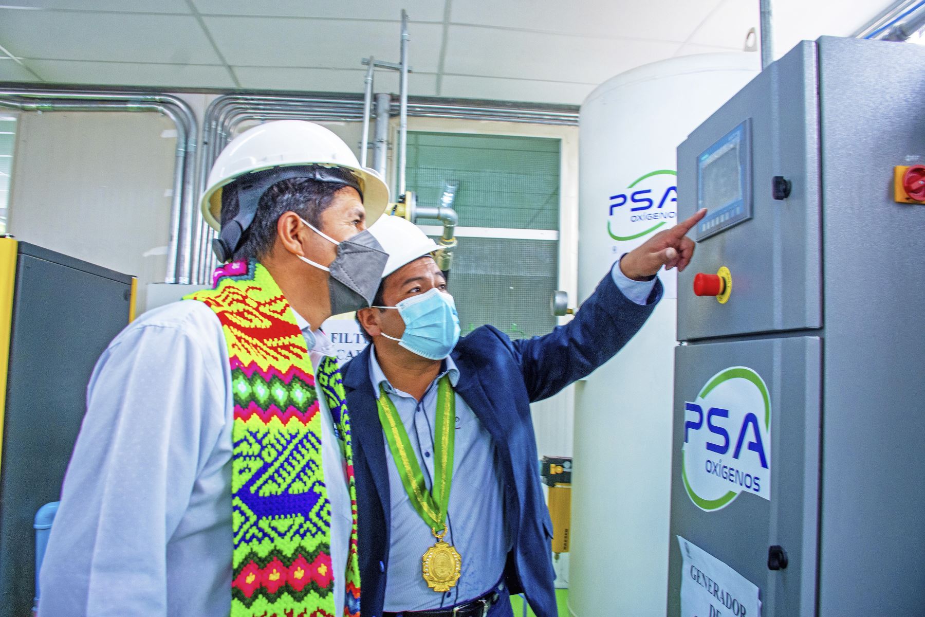 El presidente Pedro Castillo inauguró segunda planta de oxígeno en Huanta región Ayacucho. Foto: ANDINA/Presidencia