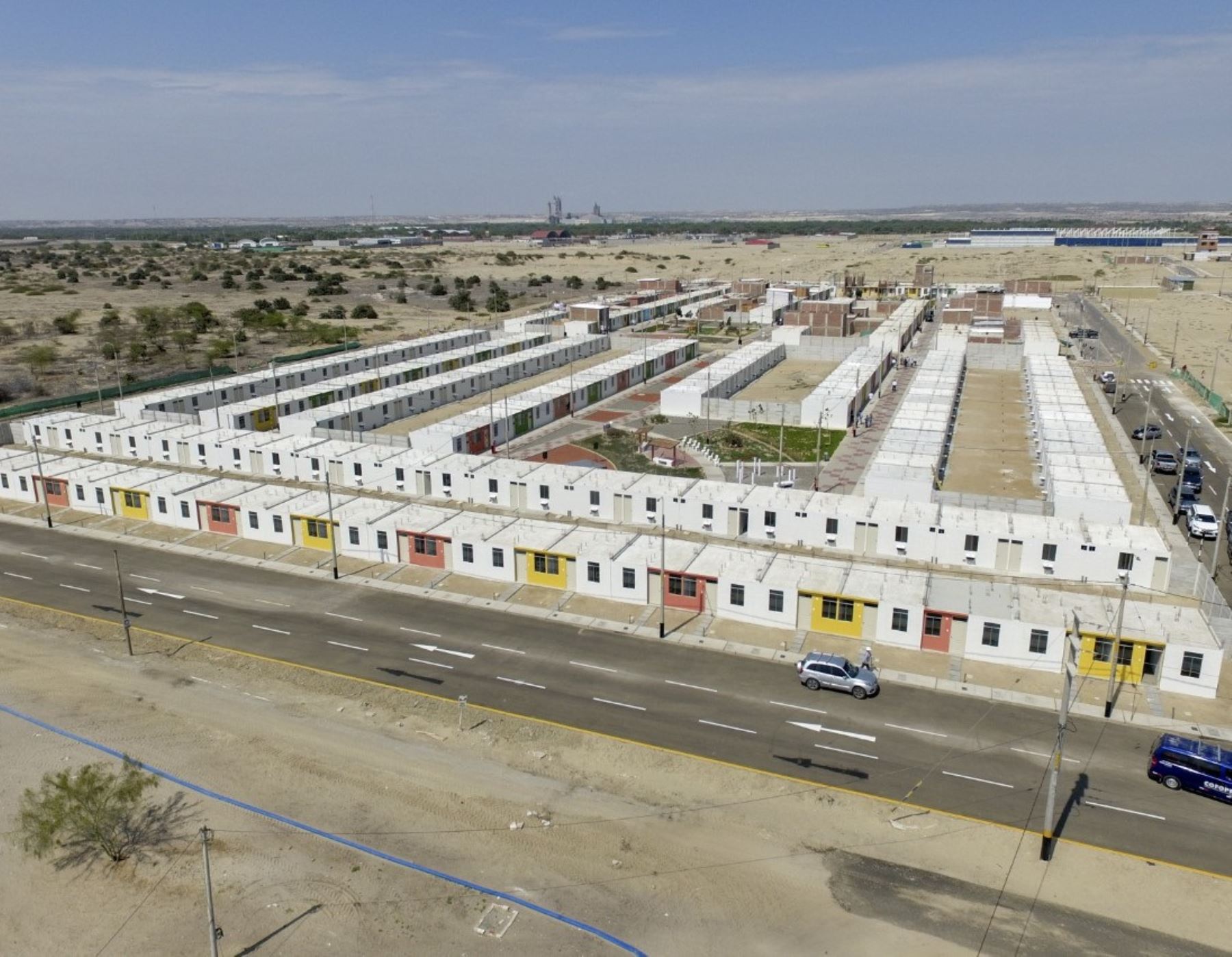 Ministerio de Vivienda informará sobre proyecto inmobiliario con 1,800 viviendas disponibles que se ejecuta en el distrito de Castilla, región Piura. ANDINA/Difusión