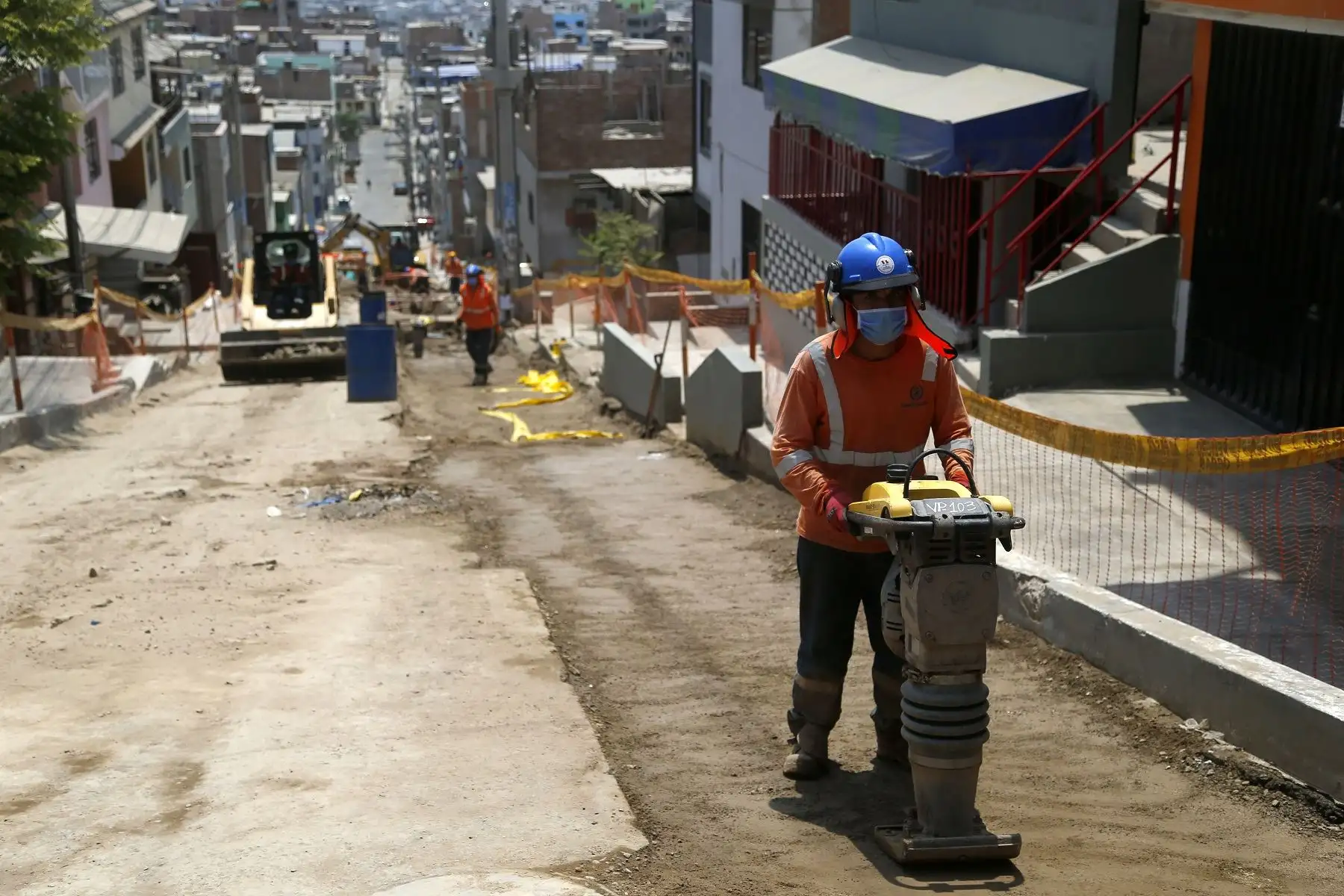 Obras de saneamiento.