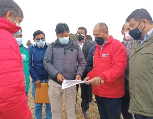 Titular del Ministerio de Transportes y Comunicaciones (MTC, Juan Silva, inspeccionó el terreno del futuro aeropuerto de Huancavelica ubicado en el distrito de Acoria. ANDINA/Difusión