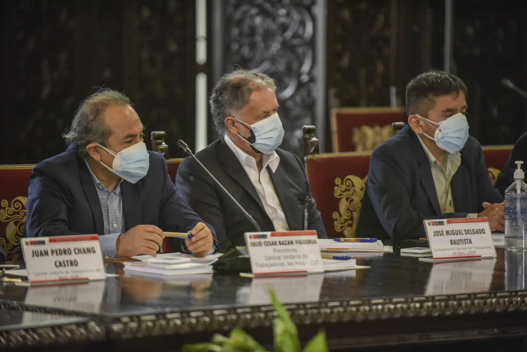 El presidente de la República, Pedro Castillo, encabeza sesión de reinstalación del Consejo Nacional de Trabajo. Participan la presidenta del Consejo de Ministros, Mirtha Vásquez y la titular de Trabajo y Promoción del Empleo, Betssy Chávez. Foto: ANDINA/Prensa Presidencia