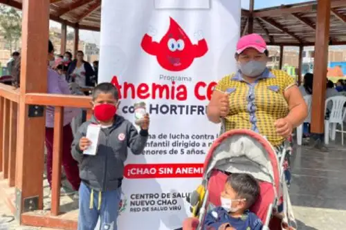 Debido a su alto contenido en hierro hemínico, el suplemento nutritivo “FerroQuinua” elaborado a base de quinua roja, cocoa, canela y camu camu, se sumó a la campaña “Anemia Cero”, en el distrito de Virú, región La Libertad.