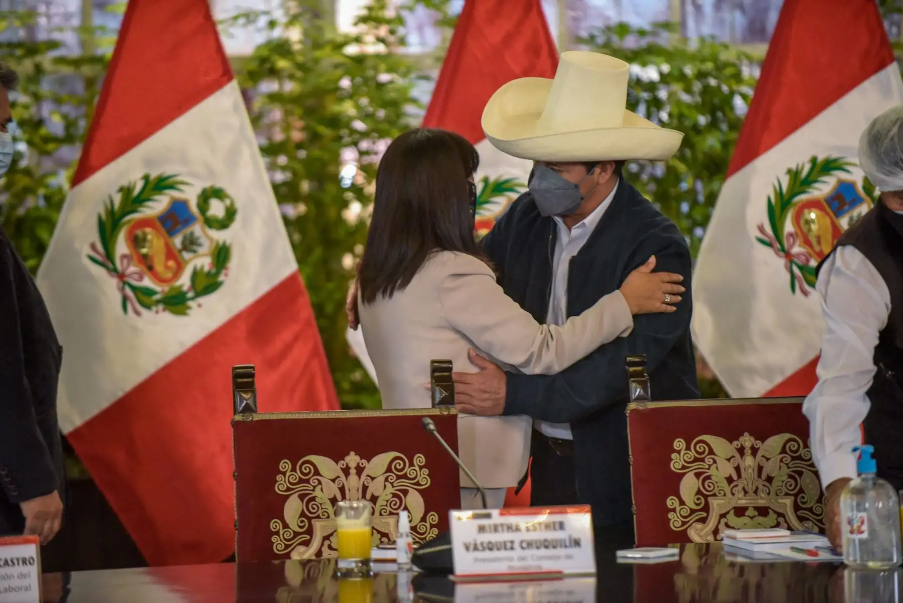 Presidente de la República, Pedro Castillo, asiste a la Sesión de reinstalación del periodo 2021 -2026 del Pleno del Consejo Nacional de Trabajo y Promoción del Empleo. Foto: ANDINA/Prensa Presidencia