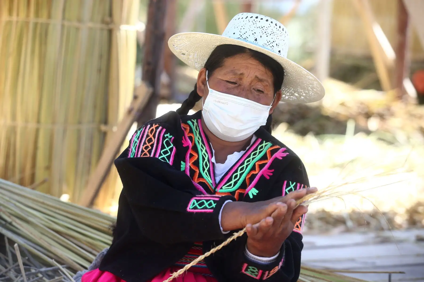 Visita a la Isla de Uros Chimu - Puno.
Foto: ANDINA/Vidal Tarqui