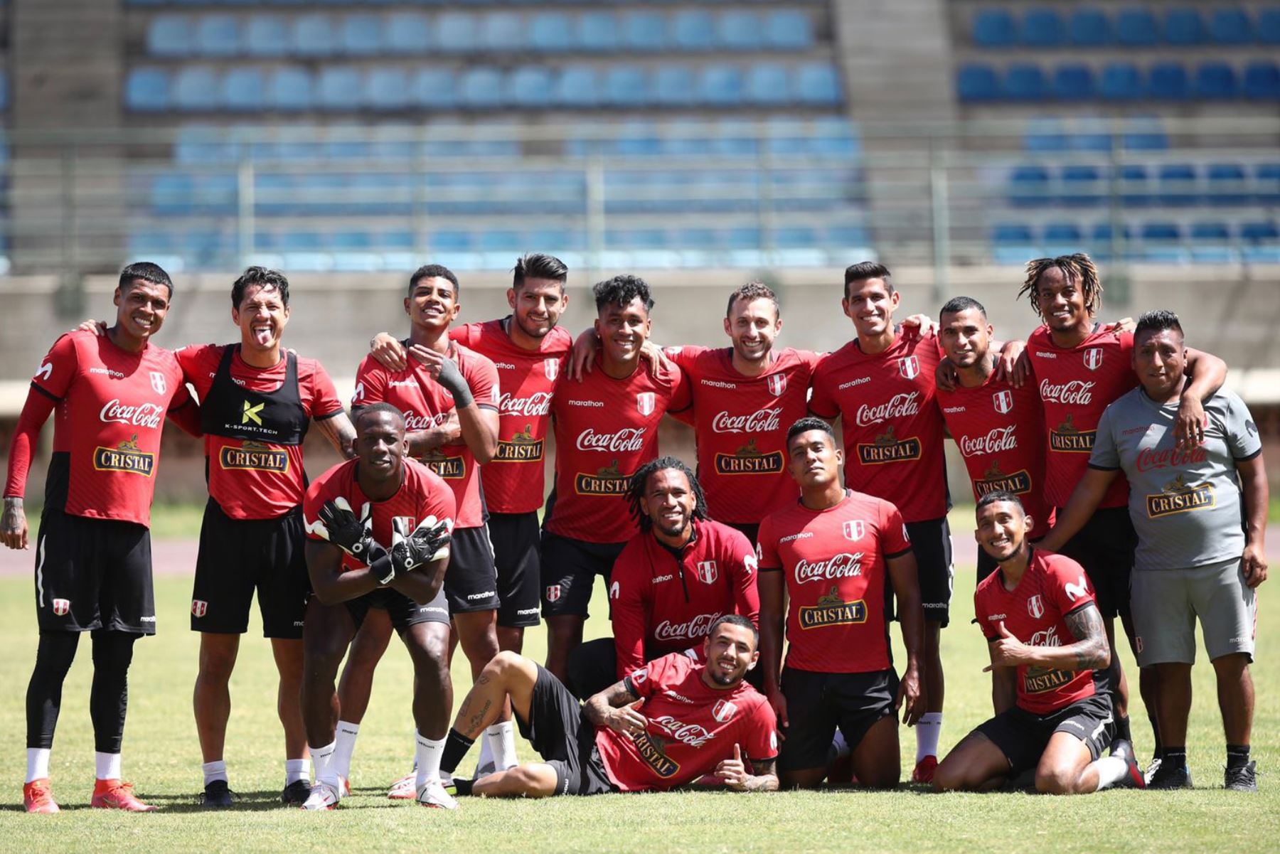 Selección peruana en Caracas, Venezuela.
