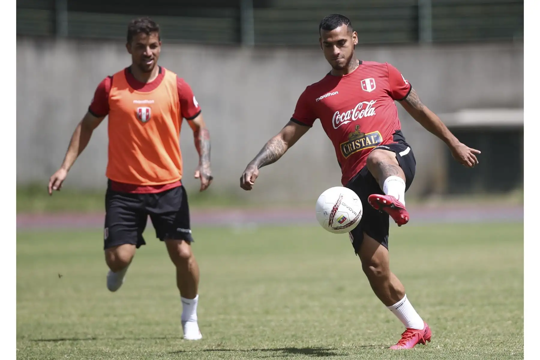La selección peruana realizó su último entrenamiento previo al duelo ante la selección de Venezuela en Caracas por clasificatorias a Catar 2022. Foto: FPF