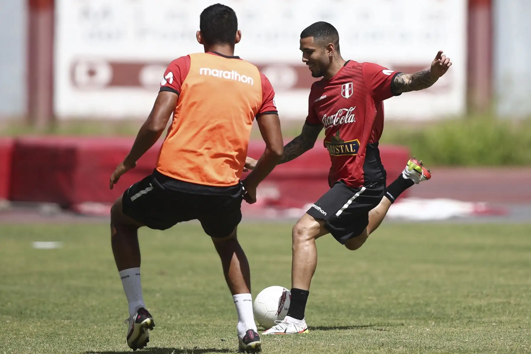La selección peruana realizó su último entrenamiento previo al duelo ante la selección de Venezuela en Caracas por clasificatorias a Catar 2022. Foto: FPF