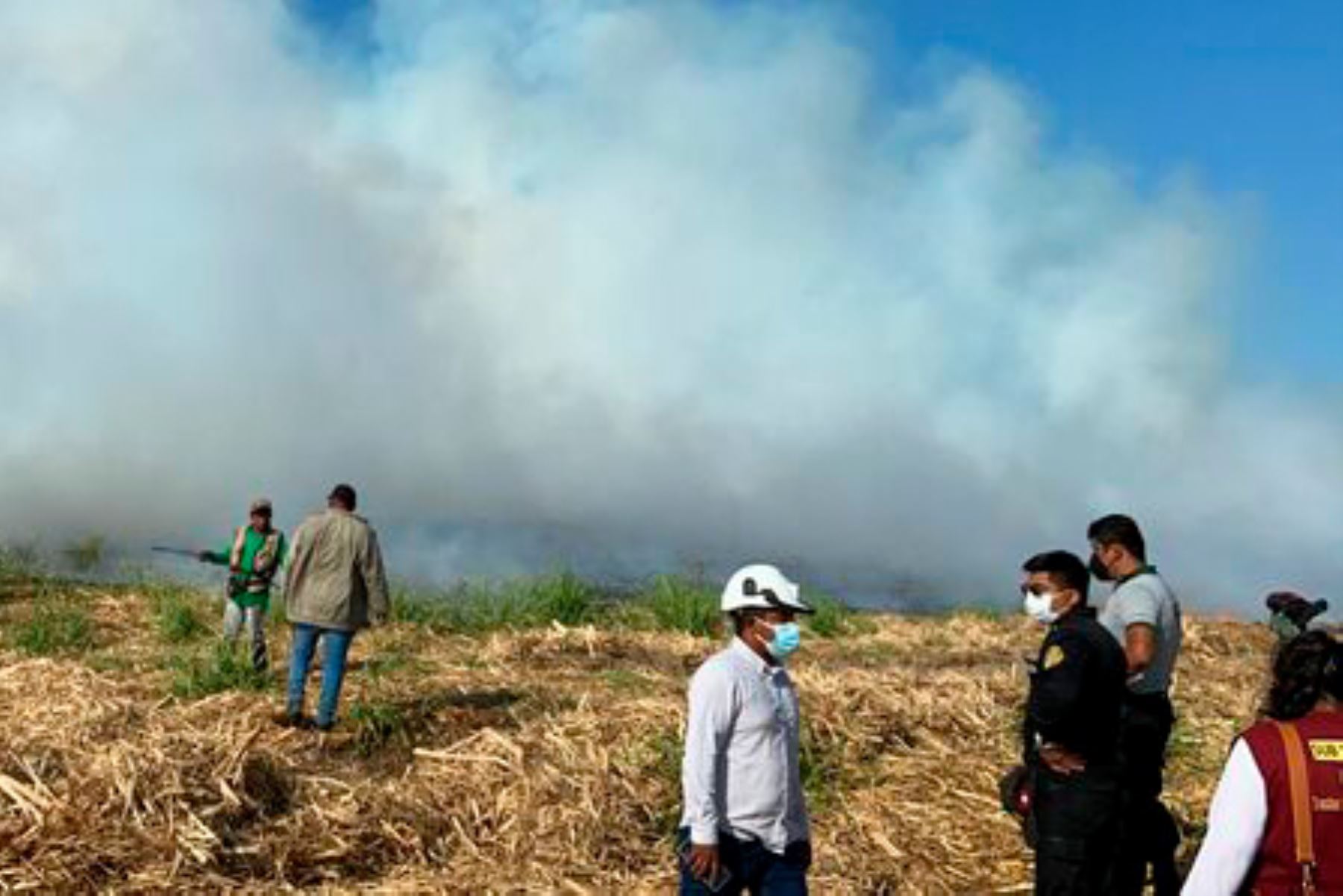 La quema de caña se registró en las plantaciones de Agrícola La Chira S.A., ubicada en el distrito de La Huaca, provincia piurana de Paita. Foto: ANDINA/Oefa