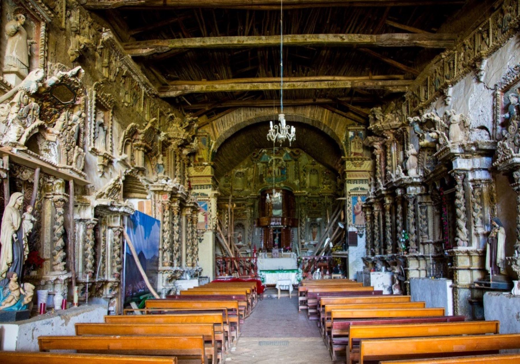 El templo La Asunción de Angasmarca es una de las tres iglesias de origen colonial de la sierra de La Libertad que serán restauradas por especialistas de la Dirección de Cultura.