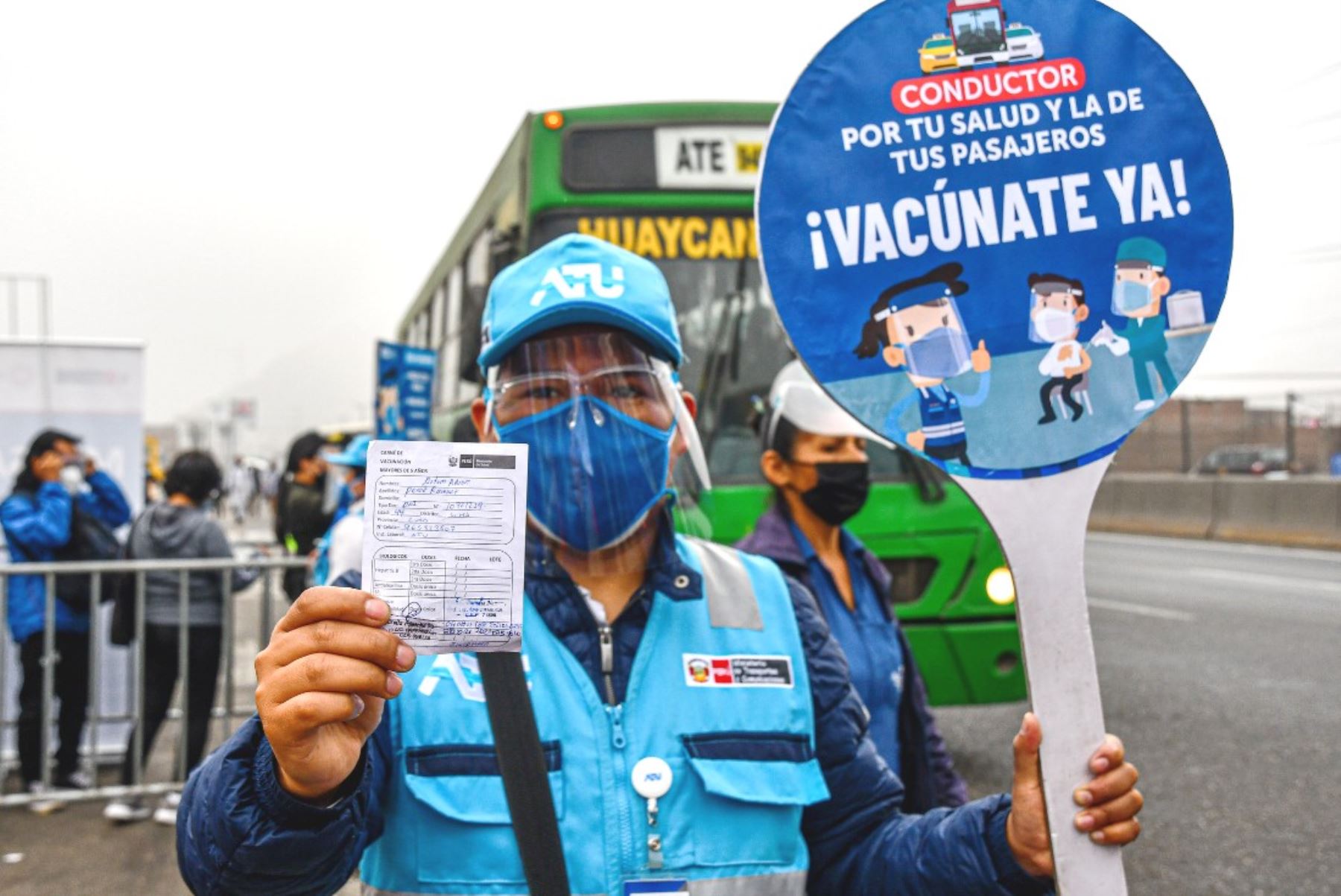 Covid-19: invocan a transportistas a vacunarse con las dos dosis. Foto: ANDINA/Difusión.