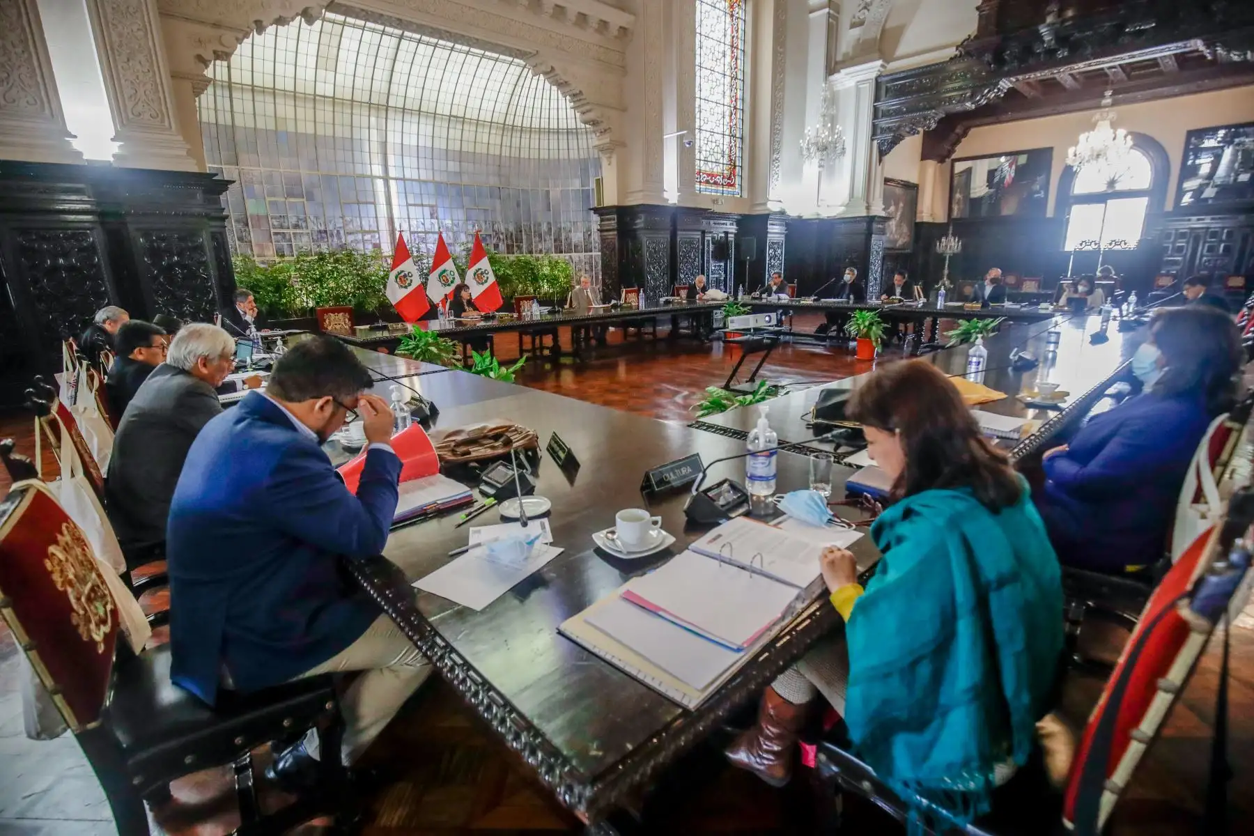 Presidente de la República, Pedro Castillo, lidera sesión de Consejo de Ministros. Foto: ANDINA/Prensa Presidencia