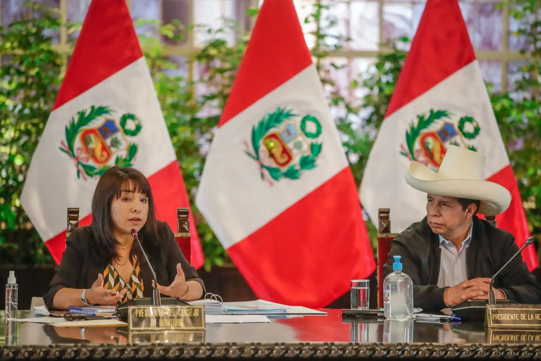 Presidente de la República, Pedro Castillo, lidera sesión de Consejo de Ministros. Foto: ANDINA/Prensa Presidencia