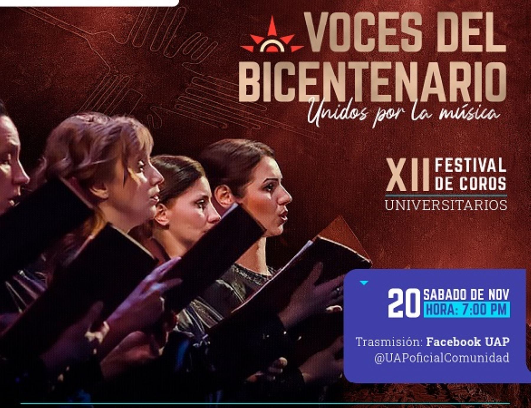 Este sábado 20 se llevará a cabo el XII Festival virtual de Coros Universitarios.