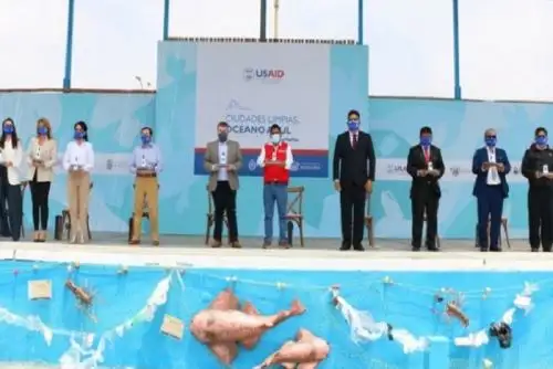 El ministro del Ambiente, Rubén Ramírez, participó en el lanzamiento del programa “Ciudades limpias, océano azul”, impulsado por la Agencia de Estados Unidos para el Desarrollo Internacional (Usaid).