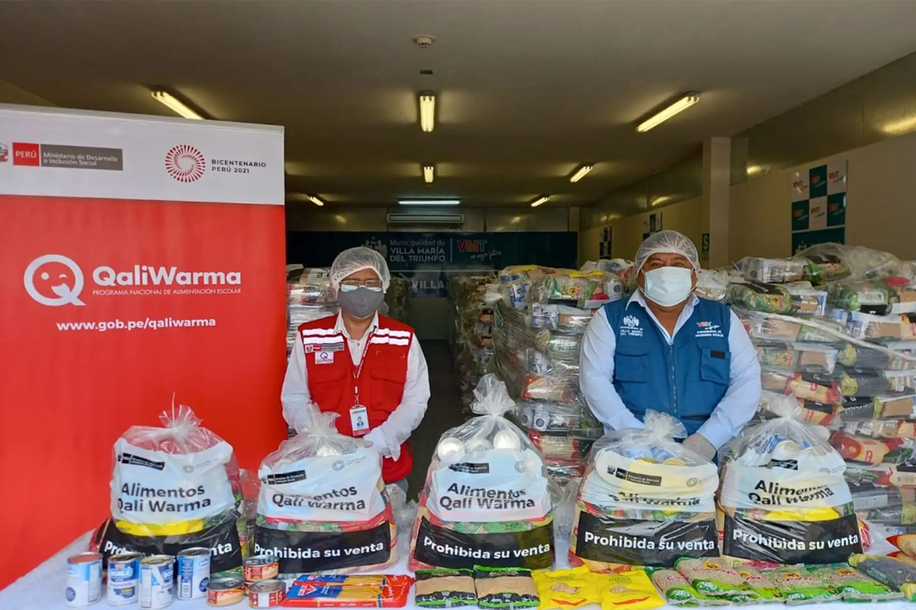 Qali Warma entregó 256 toneladas de alimentos a las municipalidades de Villa El Salvador, Carabayllo, Villa María del Triunfo y Pachacamac. Foto: ANDINA/Difusión