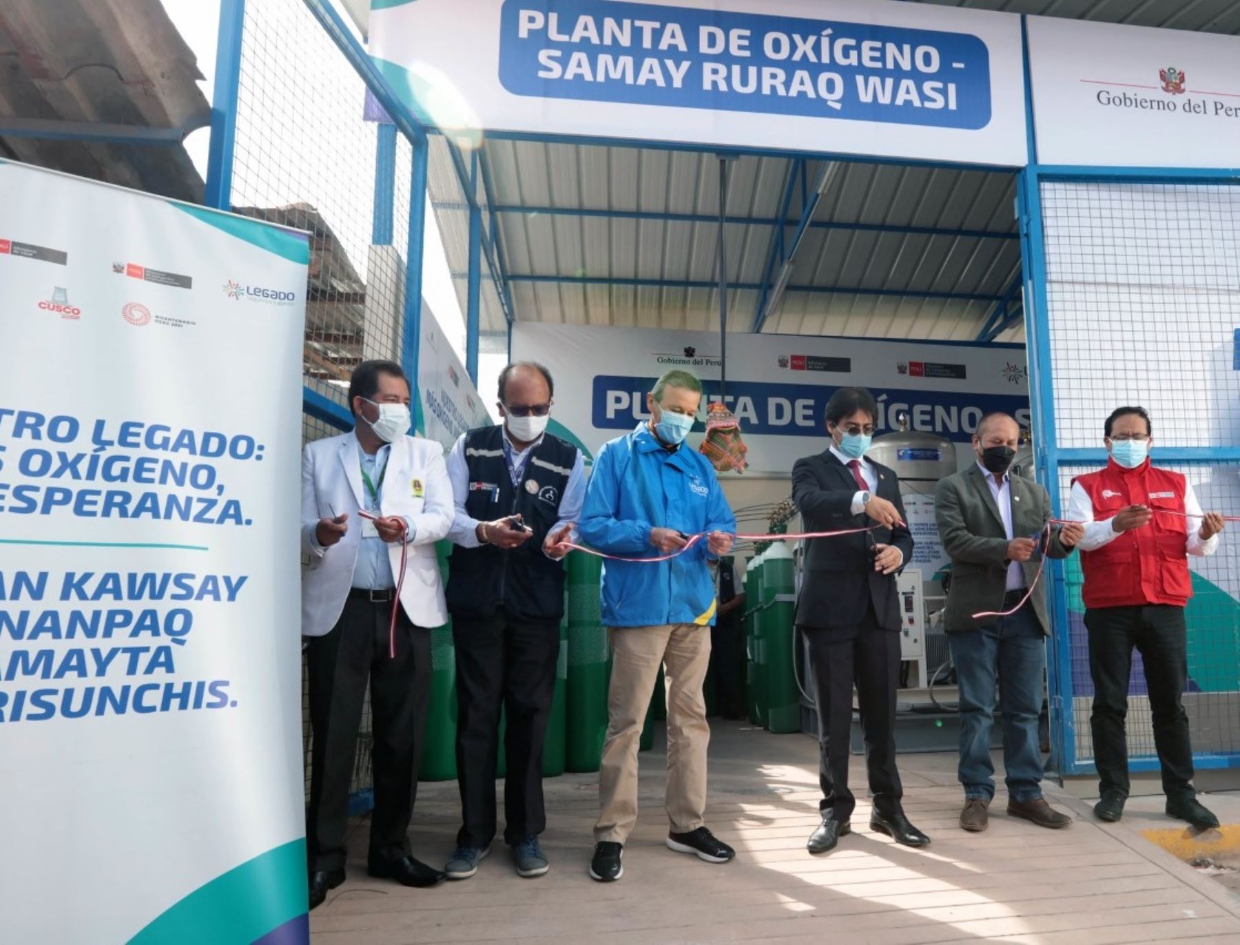 Proyecto Legado pone en marcha ua nueva planta de oxígeno en el hospital Antonio Lorena de Cusco. El equipo beneficia a 200,000 pobladores de esta región.