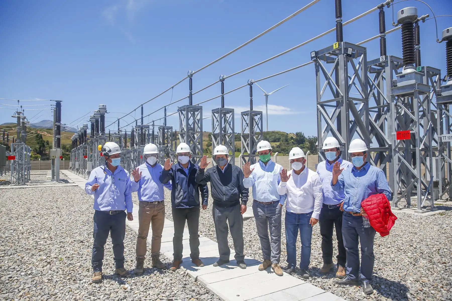 El presidente de la República, Pedro Castillo, participa en la inauguración del Proyecto Eólico Duna y Huambos, ubicado en Chota, región Cajamarca. Foto: ANDINA/Prensa Presidencia