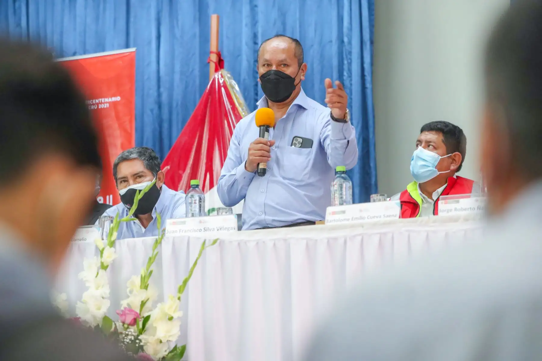 En la ciudad de Huánuco, el ministro de Transportes y Comunicaciones, Juan Francisco Silva, participó en la mesa técnica de Transporte y Seguridad Vial en la que intervinieron autoridades y alcaldes de Huánuco, Pasco y Junín. Foto: MTC