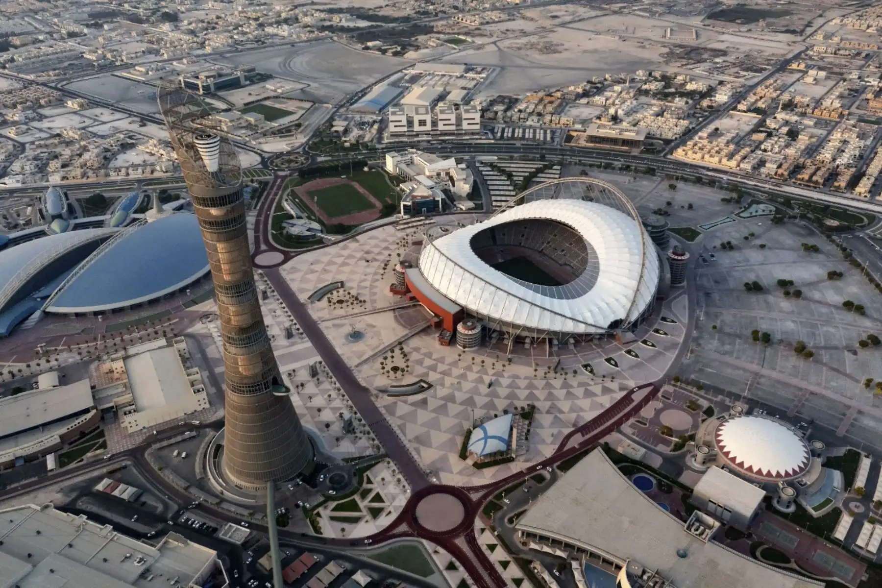 Estadio Internacional Khalifa en la capital de Qatar, Doha. Foto: AFP